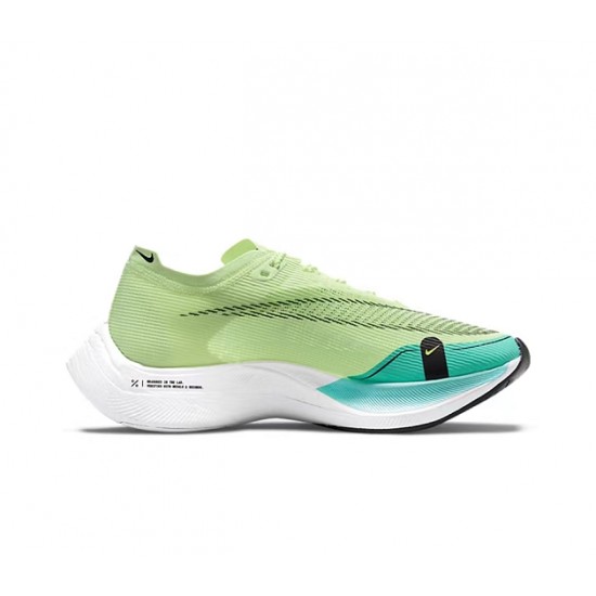 ZoomX VaporFly Next% (W/M) Running Shoes Green and Blue